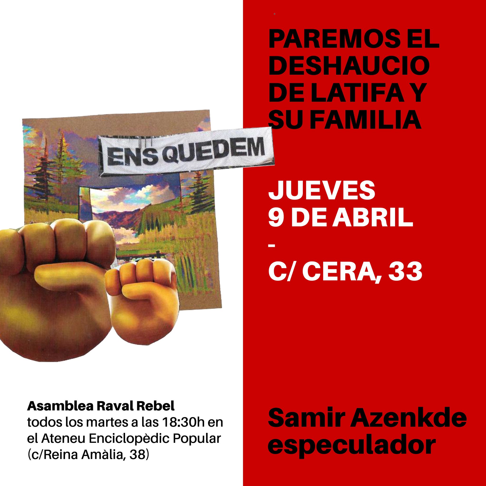 Aturem el desnonament de Latifa ![Raval Rebel]